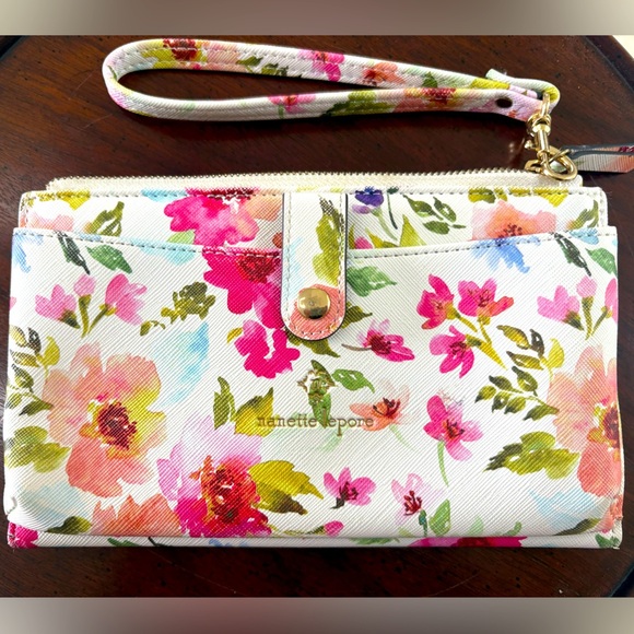 Nanette Lepore Floral Clutch Wristlet NWOT - Picture 1 of 2
